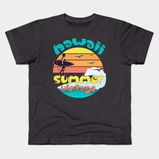 Hawaii Summer Retro Vintage Kids T-Shirt